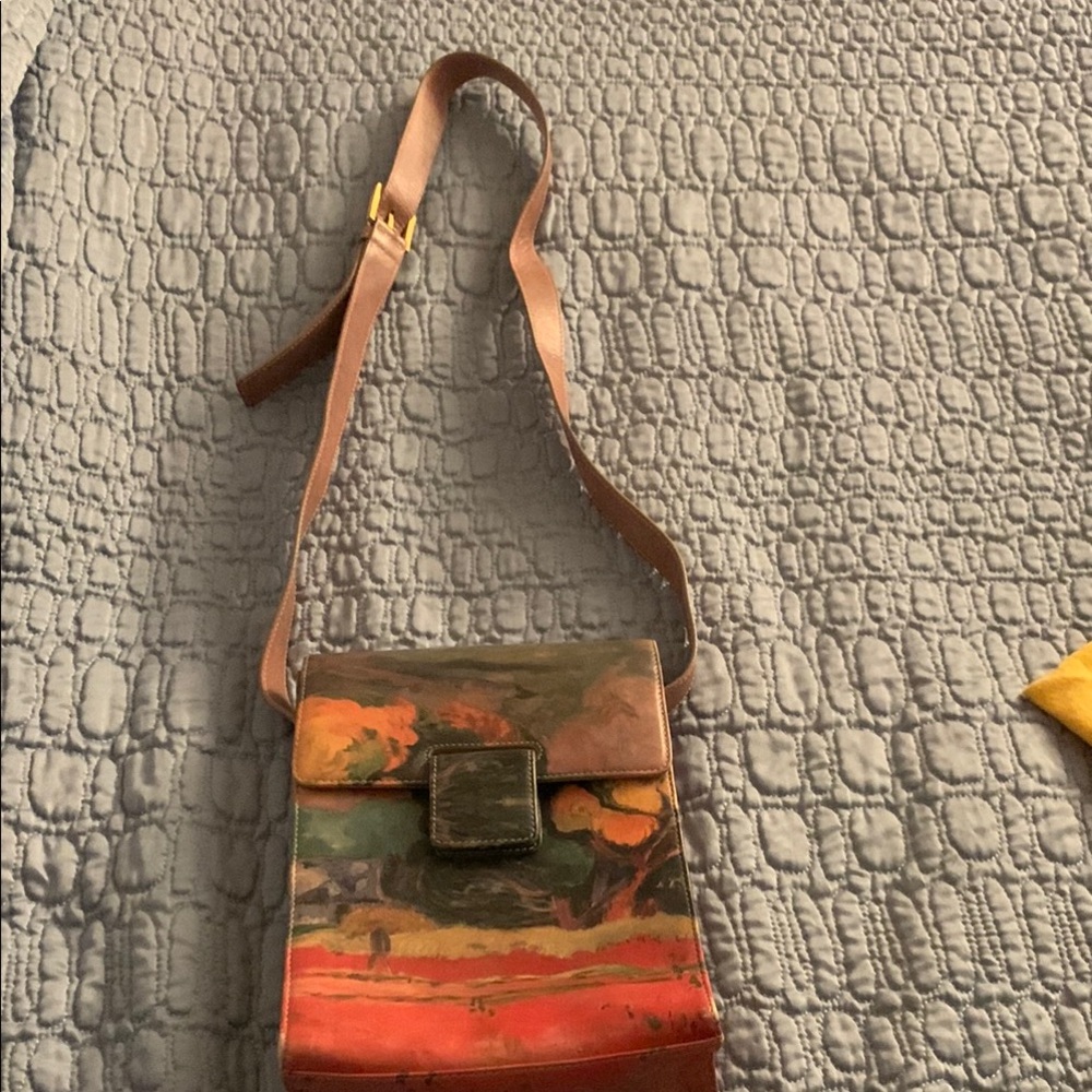Icon Los Angeles painted leather bag with tags and dust bag in new condition
